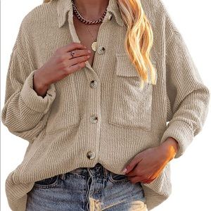 Corduroy beige shacket - size Medium